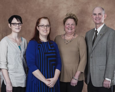 Group Photo of Elizabeth Wardle, Stephanie Vie, Lynn Hepner, and Tom Cavanagh