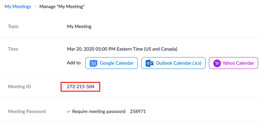 how do i create a zoom meeting id